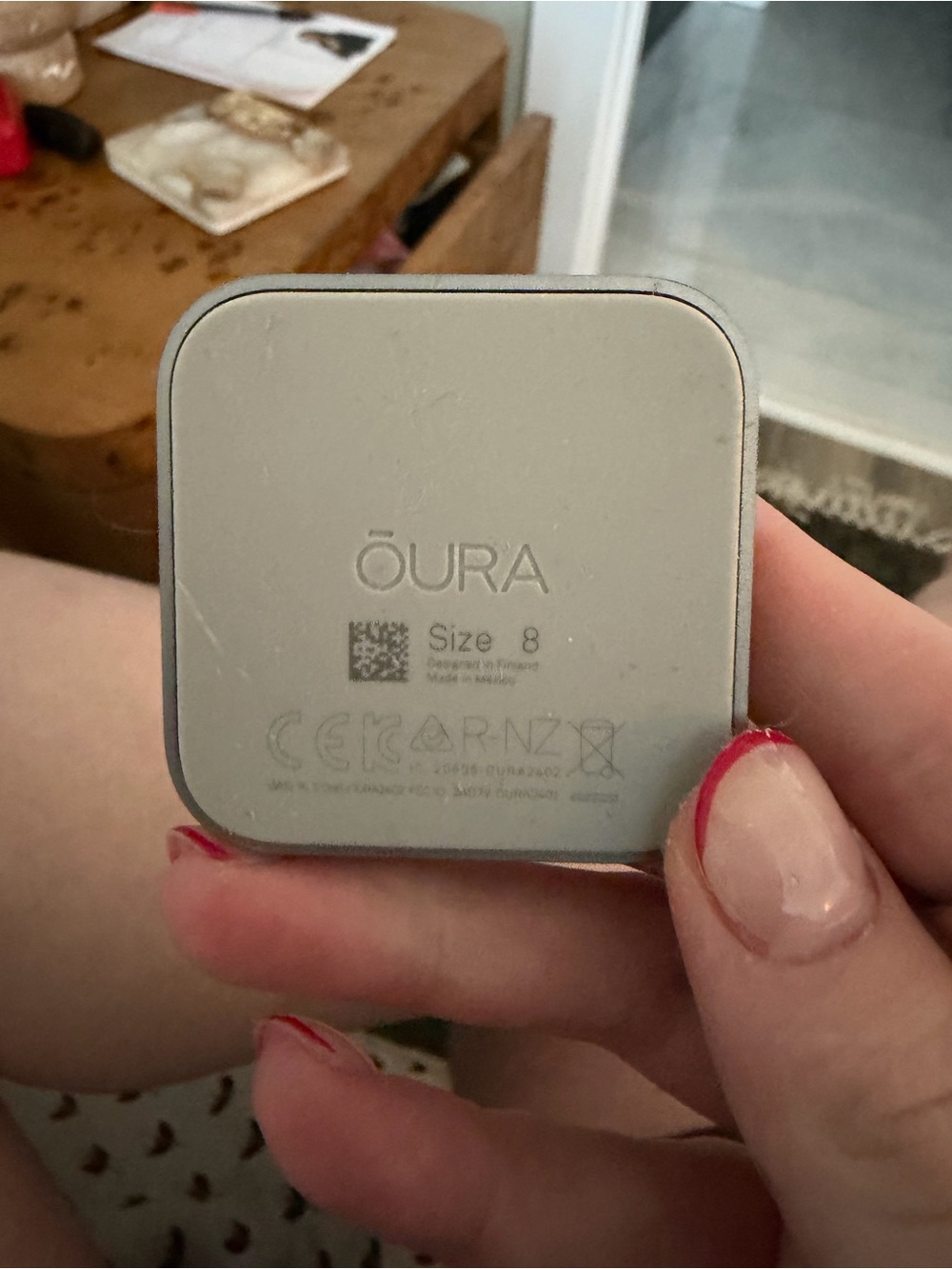 Oura Silver Square Ring Charger Case